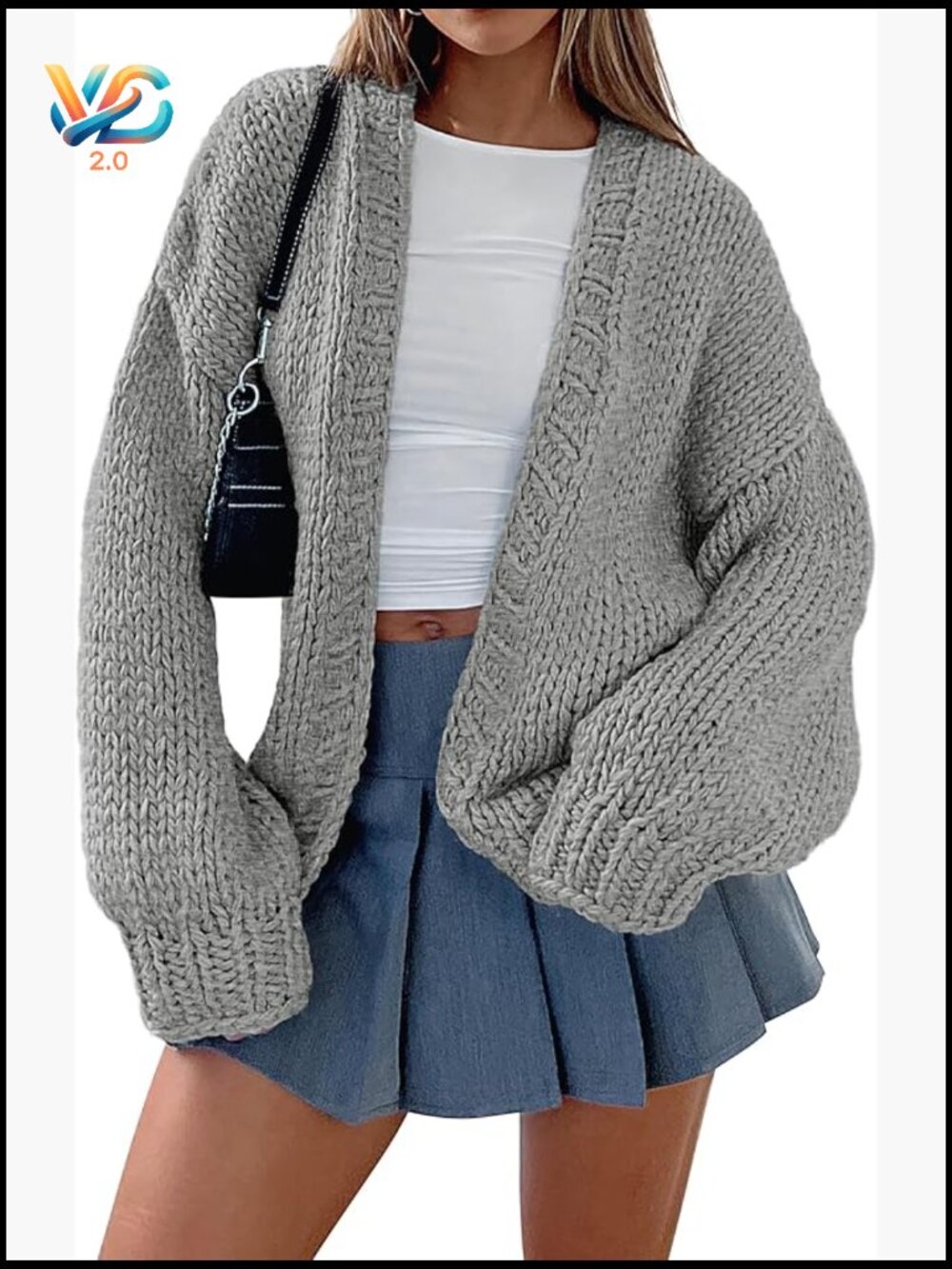 Oversized Chunky Knit Cardigan Open Front Long Sleeve Winter Fall